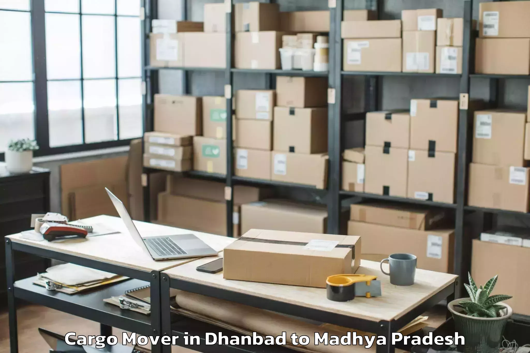 Reliable Dhanbad to Prithvipur Cargo Mover